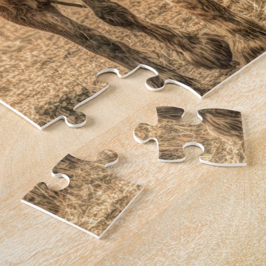 Primitive Western Landpferde Puzzle (Seite)