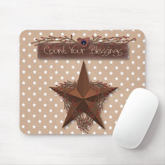 Primitive Zählen Sie Ihre Segnungen Mousepad (Mit Mouse)