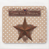 Primitive Zählen Sie Ihre Segnungen Mousepad (Vorne)