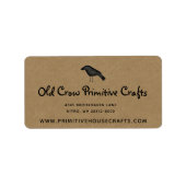 Primitive Zeile auf dem Rustikalen Etikett Adressaufkleber (Vorne)
