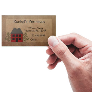 Primitive Zuhause Business Card Visitenkarte