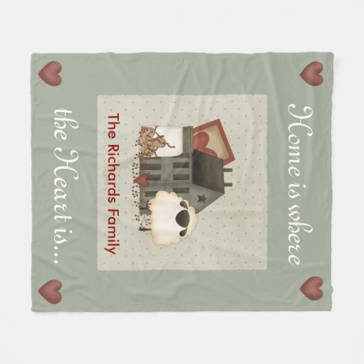 Primitive Zuhause Fleecedecke (Vorderseite (Horizontal))