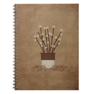 Primitive Zweiglampen-Notebook Notizblock