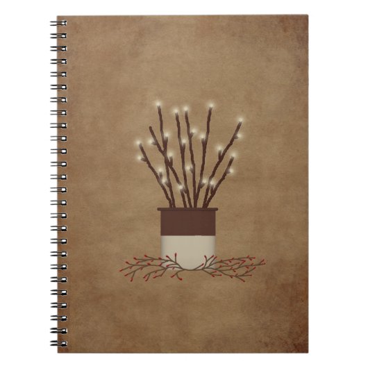 Primitive Zweiglampen-Notebook Notizblock (Vorderseite)