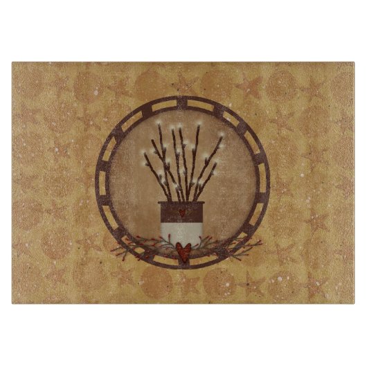 Primitive Zweiglampen Schneidebrett (Vorderseite)