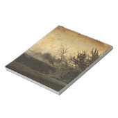 Primitiver Feldnebel im Freien Winterbäume Notizblock (Rotiert)