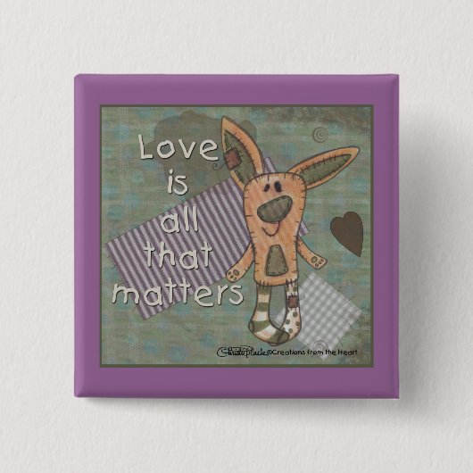 Primitiver Hase Button (Vorderseite)