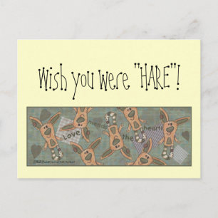 Primitiver Hase Postkarte