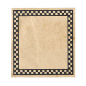 Primitiver Karo Notepad Notizblock (Vorderseite)