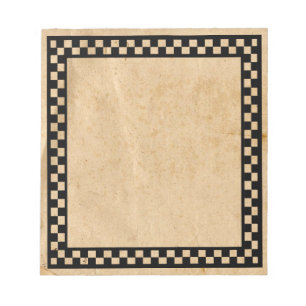 Primitiver Karo Notepad Notizblock