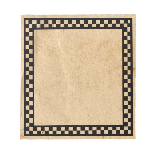 Primitiver Karo Notepad Notizblock (Vorderseite)
