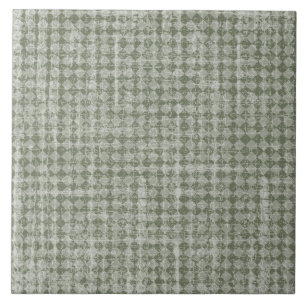 Primitiver Olive Green Diamond Karo Fliese