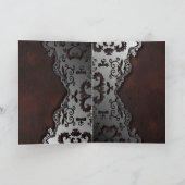 primitiver rustikaler Western Landpaisley Muster Karte (Innenseite)