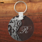 primitiver rustikaler Western Landpaisley Muster Schlüsselanhänger (Vorderseite)