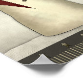 Primitiver Schneemann, Birdhouse, Crow Poster (Ecke)