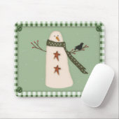 Primitiver Schneemann-Mauspad Mousepad (Mit Mouse)