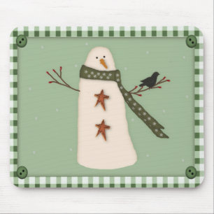 Primitiver Schneemann-Mauspad Mousepad