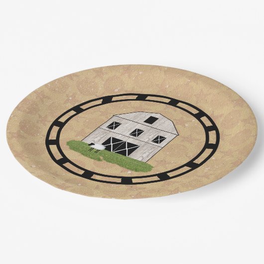 Primitiver Stall Pappteller (Schrägansicht)