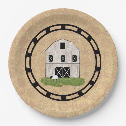 Primitiver Stall Pappteller (Vorderseite)