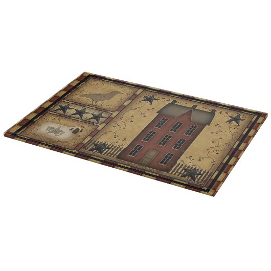 "Primitiver Stil" Untersetzer Schneidebrett (Ecke)