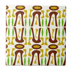 Primitiver Tiki-Dschungel-Muster Fliese
