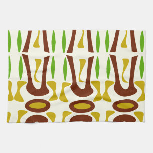 Primitiver Tiki-Dschungel-Muster Handtuch