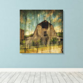 Primitiver Western Land alter Stall Leinwanddruck (Insitu (Holzboden))