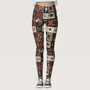 Primitives Bauernhaus Appliqué & Geometric Leggings