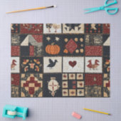 Primitives Bauernhaus Appliqué & Geometric Seidenpapier (Basteln)