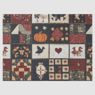 Primitives Bauernhaus Appliqué & Geometric Seidenpapier