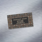 Primitives Cowboy Western Land Tooled Leather Magnetische Visitenkarte (Beispiel)