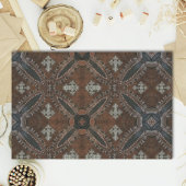 Primitives Cowboy Western Land Tooled Leather Seidenpapier