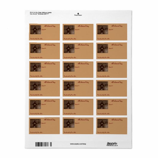 Primitives Designlabel Adressaufkleber (Vorne)