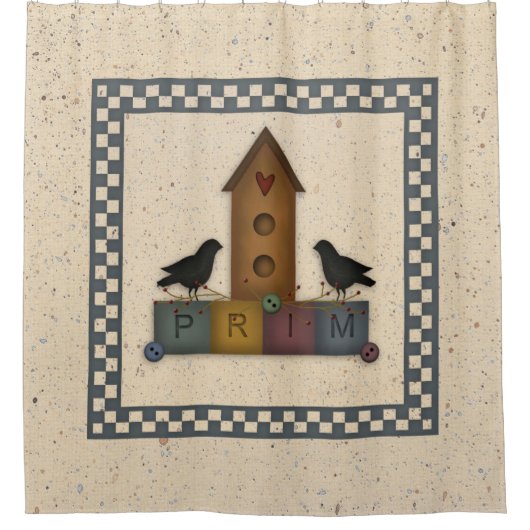 Primitives Duschvorhang (Vorderseite)