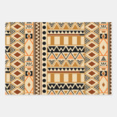 Primitives ethnisches Stammmuster in den Erdfarben Geschenkpapier Set (Vorderseite 2)