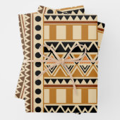 Primitives ethnisches Stammmuster in den Erdfarben Geschenkpapier Set (Beispiel)