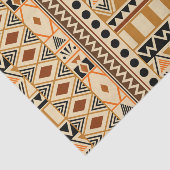 Primitives ethnisches Stammmuster in den Erdfarben Seidenpapier (Ausschnitt)