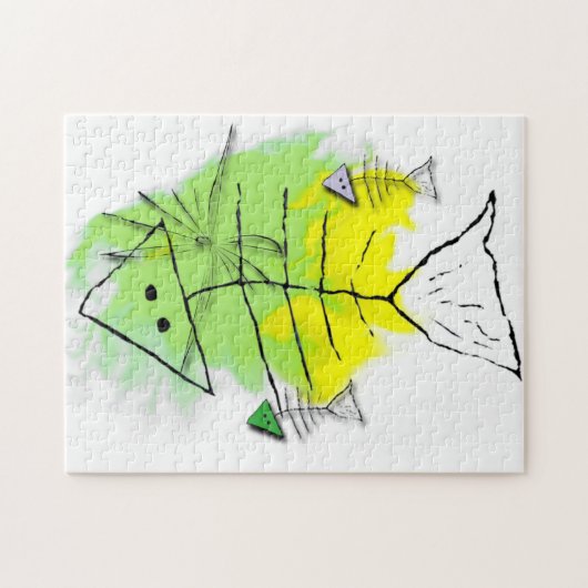 Primitives Fischpuzzle Puzzle (Horizontal)