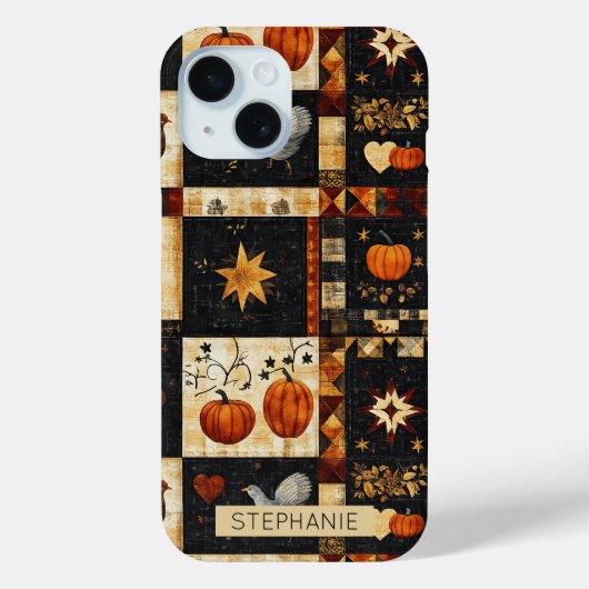 Primitives Folkkunstmuster | Rustikaler Herbst Case-Mate iPhone Hülle (Rückseite)