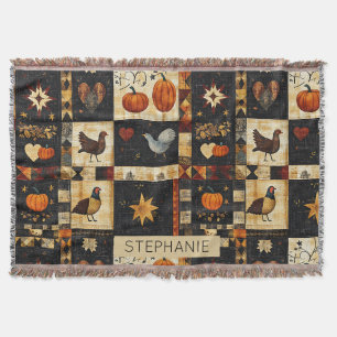Primitives Folkkunstmuster Rustikaler Herbst Decke
