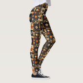 Primitives Folkkunstmuster | Rustikaler Herbst Leggings (Rechts)