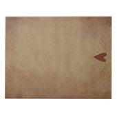 Primitives Herz - Großer Notepad Notizblock (Vorderseite)