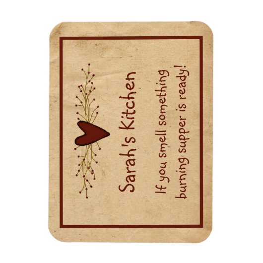 Primitives Herz Kitchen Magnet (Vertikal)