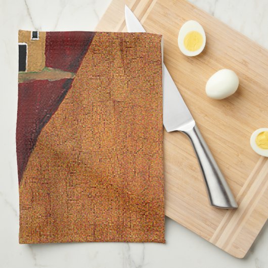 Primitives Herz Küchentuch (Viertel Falte)