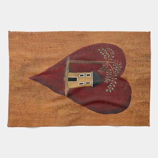 Primitives Herz Küchentuch (Horizontal)