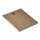 Primitives Herz-Notepad Notizblock (angewinkelt)