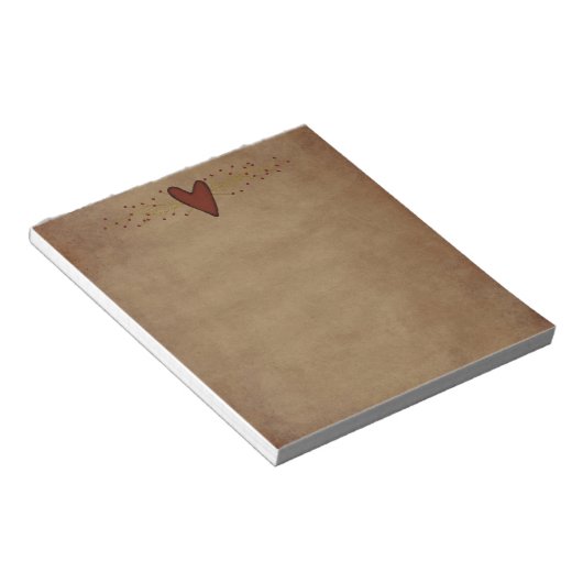 Primitives Herz-Notepad Notizblock (angewinkelt)