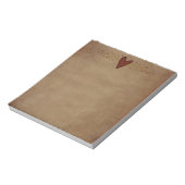 Primitives Herz-Notepad Notizblock (Rotiert)