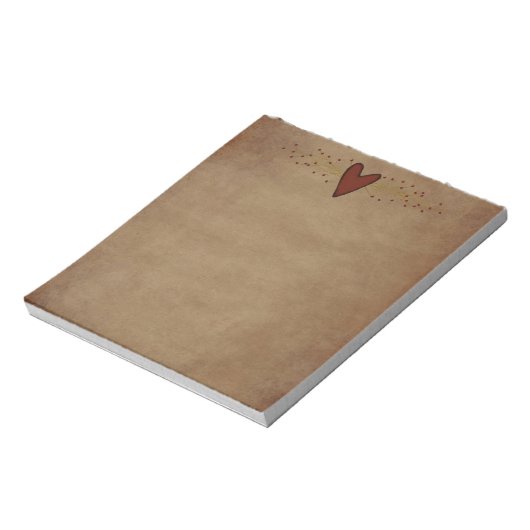 Primitives Herz-Notepad Notizblock (Rotiert)