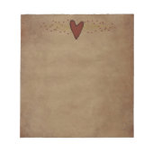 Primitives Herz-Notepad Notizblock (Vorderseite)